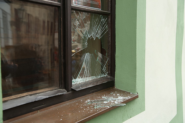 A2B Glass are able to board up broken windows while they are being repaired in Redhill.